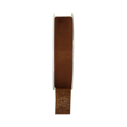 Organzaband braun 6 mm 20m