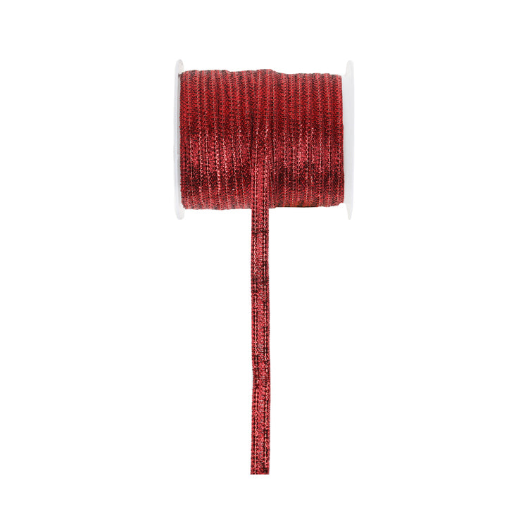 glitzerndes Band rot