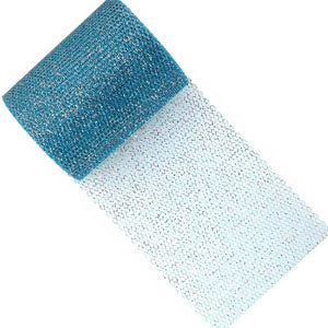 Glitzer-Tüll Dekostoff einfarbig 10m x 0,8m glitzer türkis