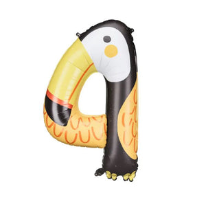 Folienballon Zahl 4 Tukan