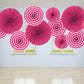 Deko-Rosetten 3 teilig Fuchsia Pink