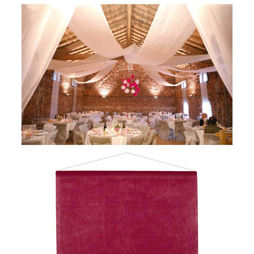Raumbanner Vlies-Stoff 80 cm x 12 m bordeaux