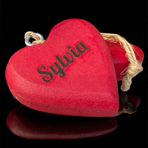 Rotes Herz Anhänger 5cm personalisiertes Geschenk