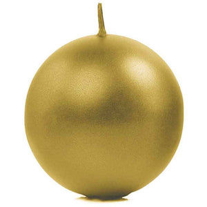 Runde Kerzen 8cm 6er-Pack gold