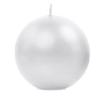 Runde Kerzen 8cm 6er-Pack pearl / elfenbein