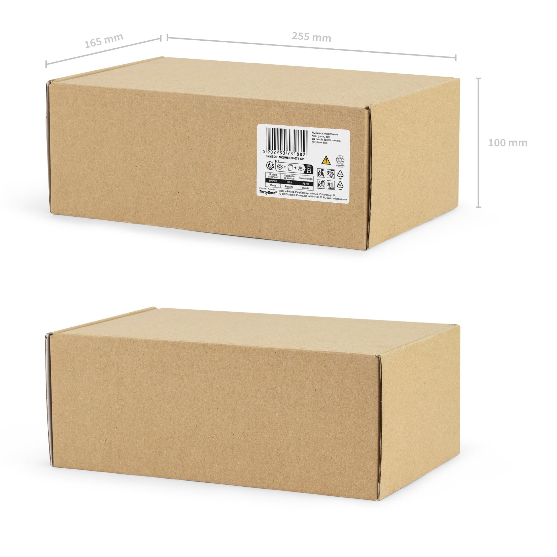 Runde Kerzen 8cm 6er-Pack pearl / elfenbein