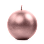 Runde Kerzen 8cm 6er-Pack roségold