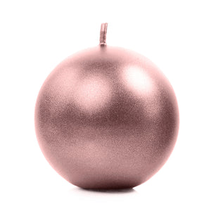 Runde Kerzen 8cm 6er-Pack roségold