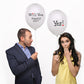 Luftballons weiß "Will you marry me?" 6 Stück 30 cm
