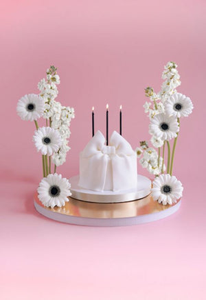 Kerzen für Torte 12 Stück 14 cm schwarz/gold