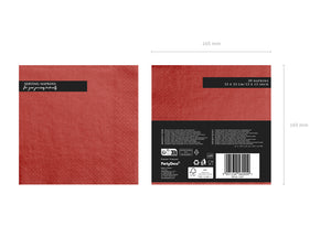 Servietten 33x33 cm 3-lagig rot
