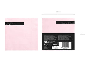Servietten 33x33 cm 3-lagig helles altrosa