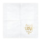 Servietten mit goldener Schrift "all you need is love"