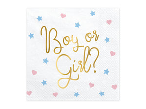 Servietten Gender Reveal "Boy or Girl?"