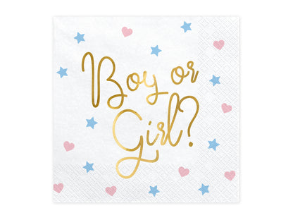 Servietten Gender Reveal "Boy or Girl?"
