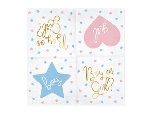 Servietten Gender Reveal "Boy or Girl?"