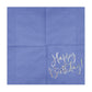 Servietten Happy Birthday Glitzer Effekt, blau