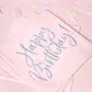 Servietten Happy Birthday Glitzer Effekt, rosa