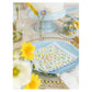 Papierservietten mit Blumendekor und goldener Schrift IHS  | christliche Servietten
