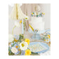 Papierservietten mit Blumendekor und goldener Schrift IHS  | christliche Servietten