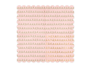 Servietten Kringel und Wellenrand rosa gold