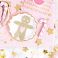 Servietten Kringel und Wellenrand rosa gold