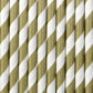 gestreifte Trinkhalme aus Papier, 10er golden