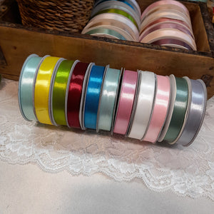 Satinband 12 mm x 25 m silber