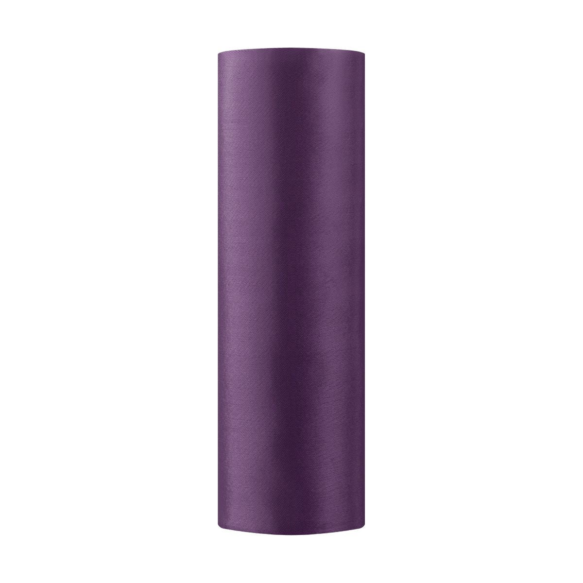 Satin Tischläufer 16 cm x 9 m dunkle pflaume