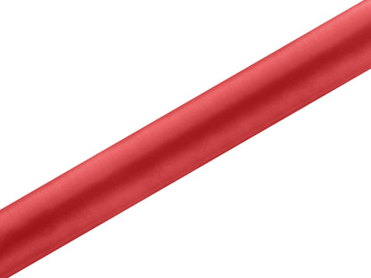 Satin Tischläufer 36 cm x 9 m rot