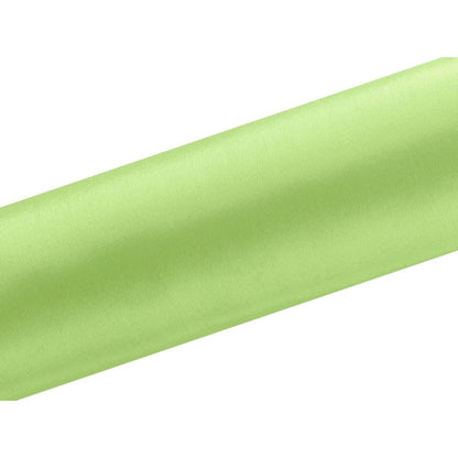 Satin Tischläufer 16 cm x 9 m apfelgrün