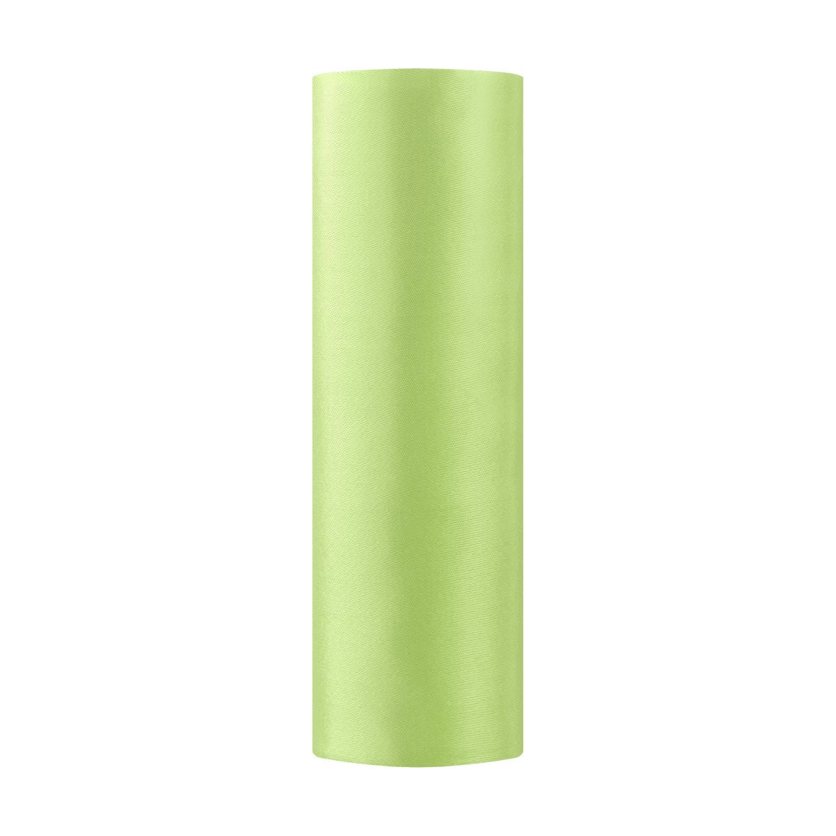 Satin Tischläufer 16 cm x 9 m apfelgrün