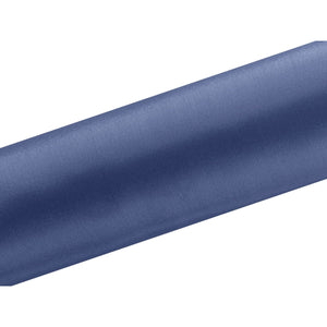 Satin Tischlaeufer 16 cm x 9 m dunkelblau