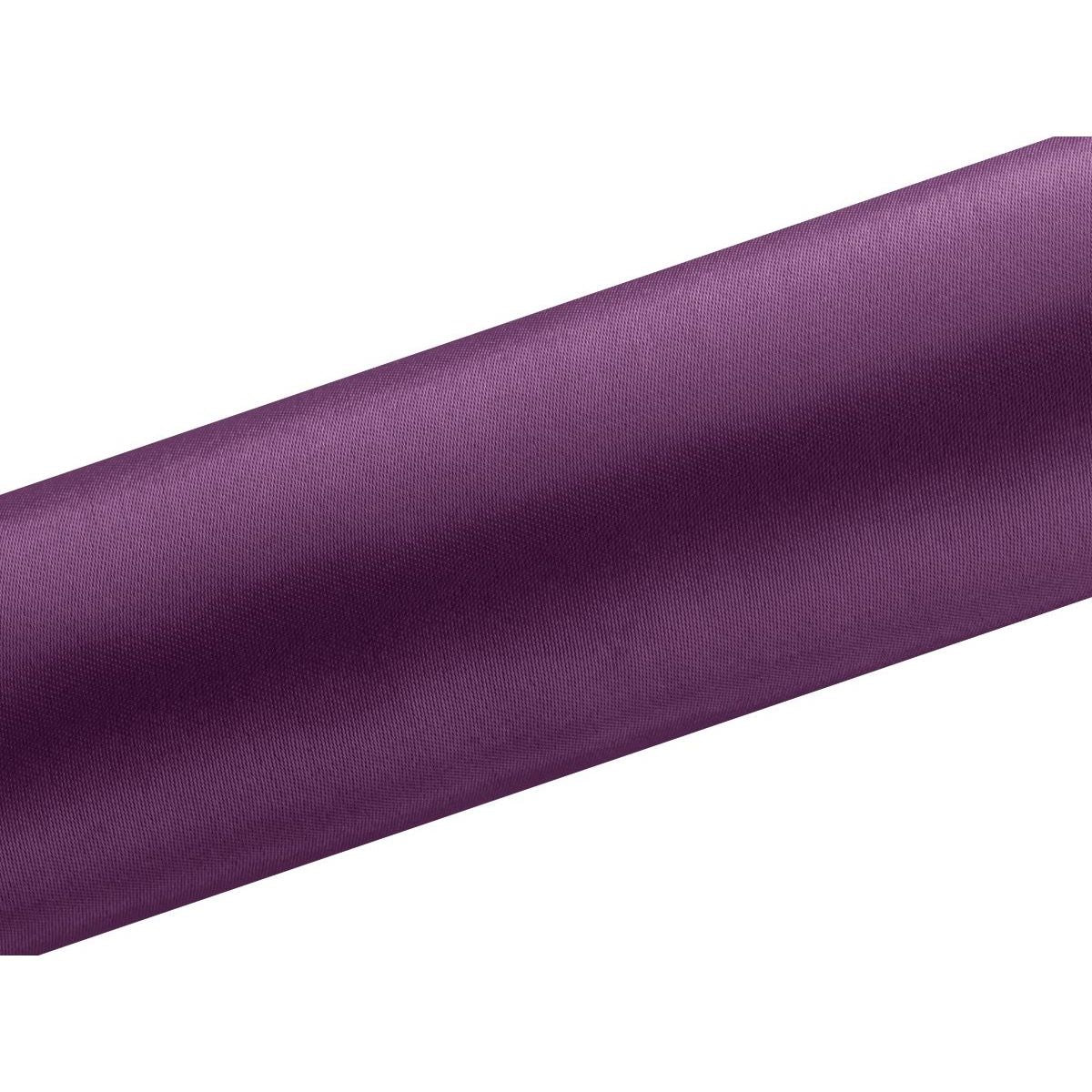 Satin Tischläufer 16 cm x 9 m dunkle pflaume