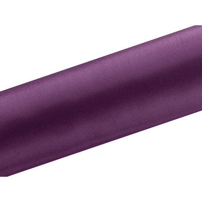 Satin Tischläufer 16 cm x 9 m dunkle pflaume