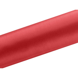 Satin Tischläufer 16 cm x 9 m rot