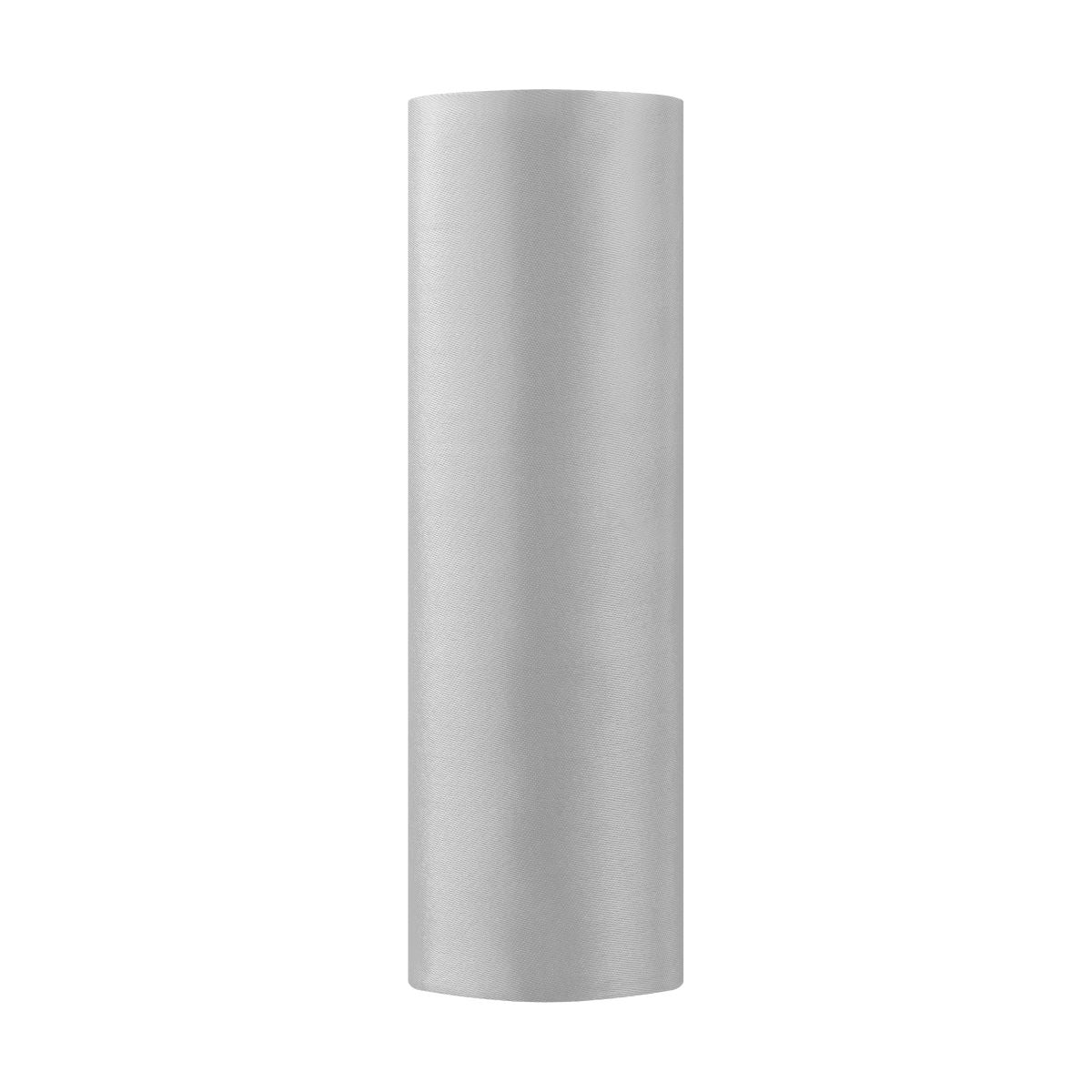 Satin Tischläufer 16 cm x 9 m silber