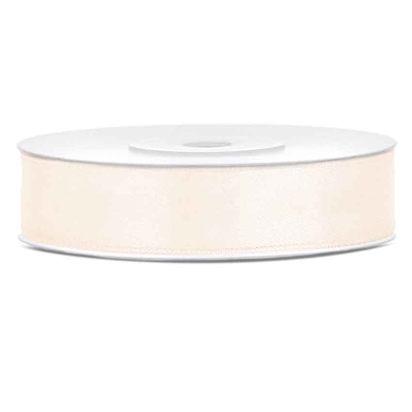 Satinband 12 mm x 25 m hellcreme