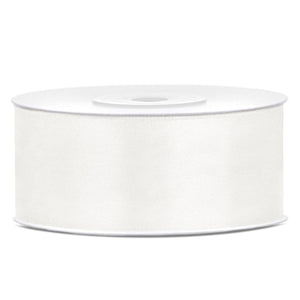 Satinband 25 mm x 25 m hellcreme