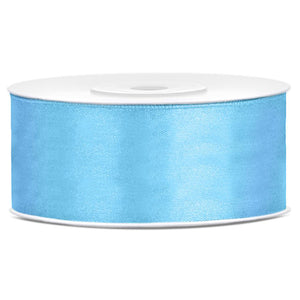 Satinband 25 mm x 25 m himmelblau