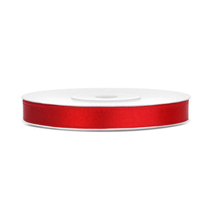 Satinband 6 mm x 25 m rot als schleifenband oder geschenkband