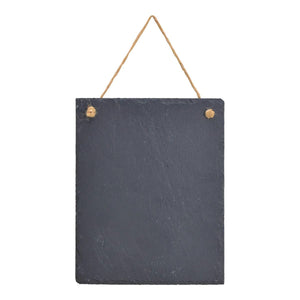 Schiefertafel zum Beschriften rechteckig 20 x 25cm mit Juteband