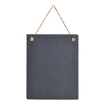 Schiefertafel zum Beschriften rechteckig 20 x 25cm mit Juteband