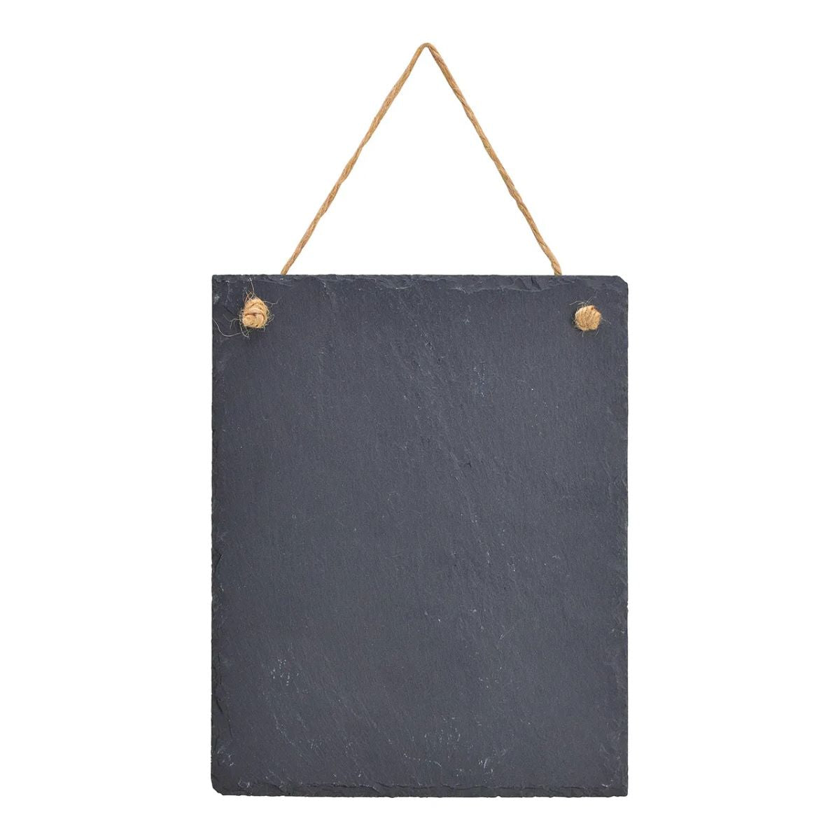 Schiefertafel zum Beschriften rechteckig 20 x 25cm mit Juteband