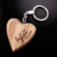 Schlüsselanhänger Herz 5 cm aus Olivenholz personalisiertes Geschenk
