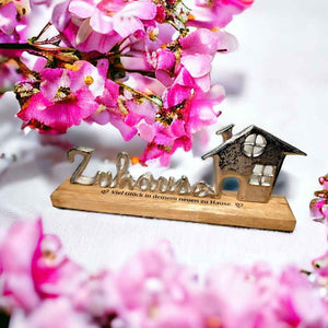 Schriftzug "Zuhause" 31x12x5 cm personalisiertes Geschenk