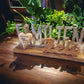 Schriftzug Familienzeit 43x17x8 cm mit personalisiertem Holzherz