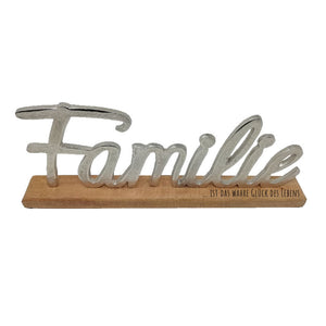 Schriftzug "Familie" 43,5x17,5x 5 cm personalisierbares geschenk