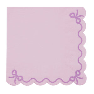 Servietten mit Rüschen 33 x 33 cm lila
