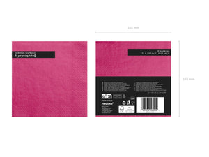 Servietten 33x33 cm 3-lagig dunkles pink